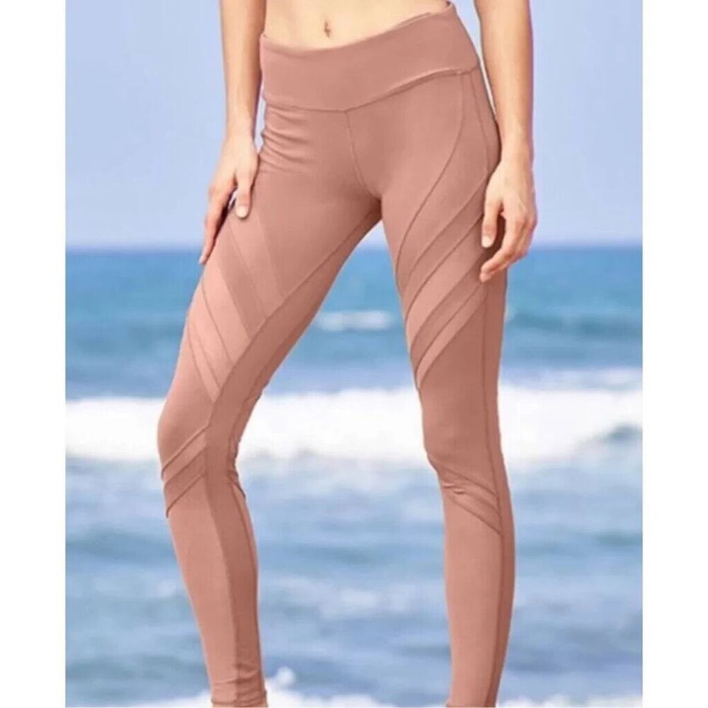 Alo Yoga Epic Leggings Smokey Quartz Womens Size XS Mesh 28" Inseam